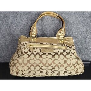 Coach F15533 Signature Penelope Satchel Handbag Metallic Dust‎ Bag Designer Logo